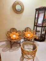 Rattan/ Cane Large Size Leaves Chair - Image 2